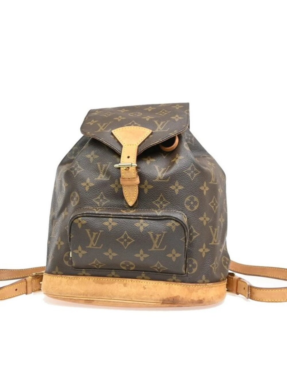 LOUIS VUITTON Montsouris MM Backpack Bag Monogram Leather Brown M51136 19MA946